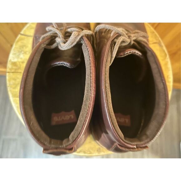 Levis Leather Upper Lace Up Boots Brown Size 9.5 main image 3